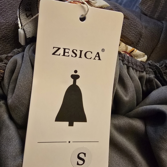 Pink Tan Sleeveless Sundress with Slit - Picture 2 of 2